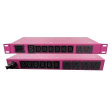 Customized colorful sheet metal case IEC320 C13 c19 AV metered smart PDU for cabinets